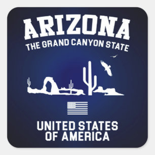 Sticker Carré Arizona Le Grand Canyon State