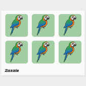 Sticker Carré Arlequin Macaw (Feuille)