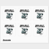 Sticker Carré Arma stupide mais adorable (Feuille)