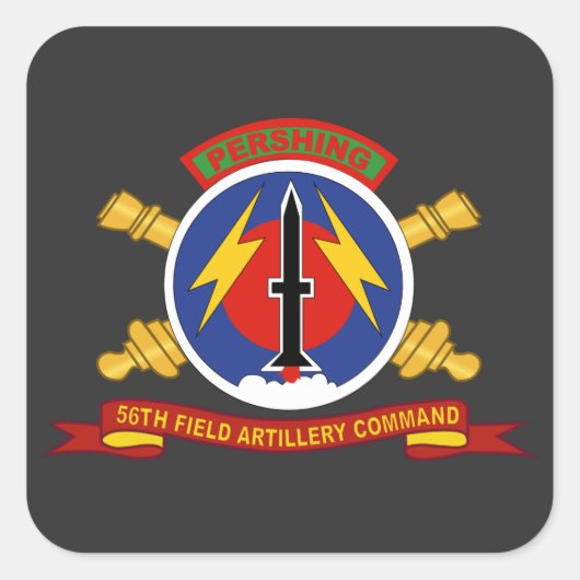 Sticker Carré Armée - 56e Commandement de l'artillerie de campag (Devant)