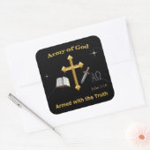 Sticker Carré Armée De Dieu (Enveloppe)
