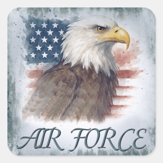 Sticker Carré Armée de l'Air (USAF) (Devant)