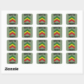 Sticker Carré Armée de Rasta (Feuille)
