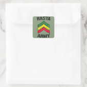 Sticker Carré Armée de Rasta (Sac)