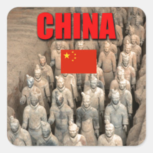 Sticker Carré Armée de terre Chine - Photo professionnelle
