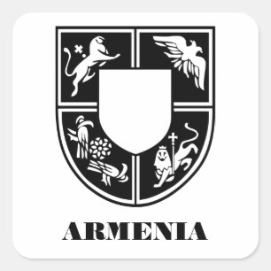 Sticker Carré Armenian State Emblem Contemporary Art n'a pas été