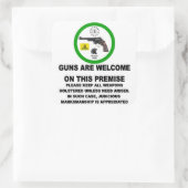 STICKER CARRÉ ARMES À FEU BIENVENUE (Sac)