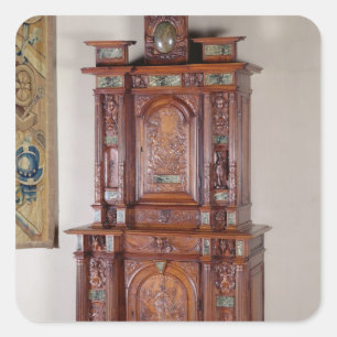 Sticker Carré Armoire avec deux sections et porte double