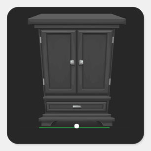 Sticker Carré Armoire de meuble de sac à rayures onyx armoire no