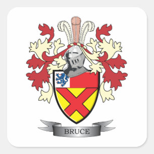 Sticker Carré Armoiries de Bruce Family Crest