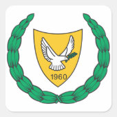 Sticker Carré Armoiries De Chypre (Devant)