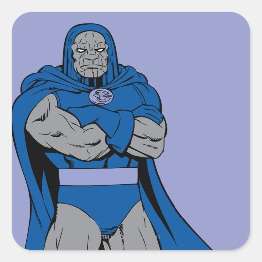 Sticker Carré Armoiries de Darkseid croisées (Devant)