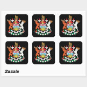 Sticker Carré Armoiries de la Colombie-Britannique (Feuille)