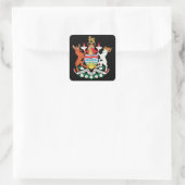 Sticker Carré Armoiries de la Colombie-Britannique (Sac)