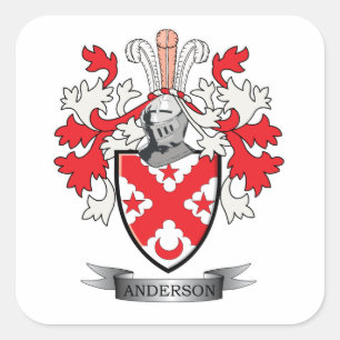 Sticker Carré Armoiries de la famille Anderson
