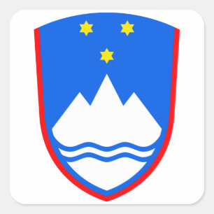 Sticker Carré Armoiries de la Slovénie