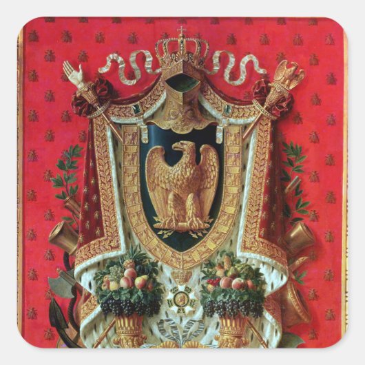 Sticker Carré Armoiries de l'Empire français (Devant)