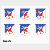 Sticker Carré Armoiries de Lillehammer (Feuille)