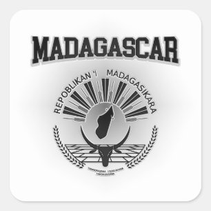 Sticker Carré Armoiries de Madagascar