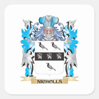Sticker Carré Armoiries de Nicholls - Armoiries de la famille