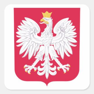 Sticker Carré Armoiries De Pologne