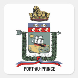 Sticker Carré Armoiries de Port-au-Prince, HAÏTI