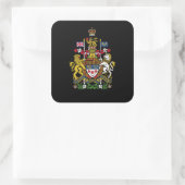 Sticker Carré Armoiries du Canada, Canada (Sac)