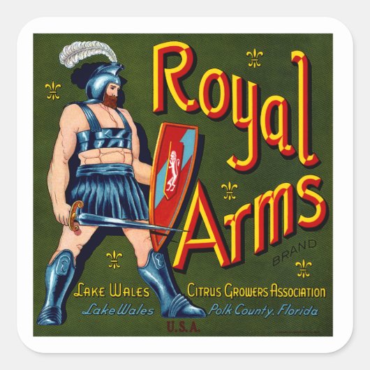Sticker Carré Armoiries royales (Devant)