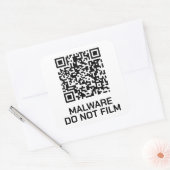 Sticker Carré Armure anti-surveillance - Avertissement de logici (Enveloppe)