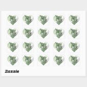 Sticker Carré Aromantic Aro Pride Unicorn Zen Doodle (Feuille)
