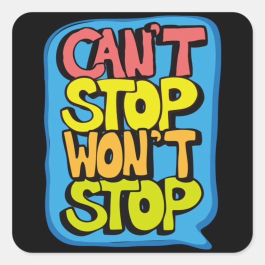 Sticker Carré Arrêt de la condition (Devant)