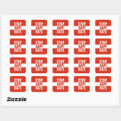 Sticker Carré Arrêter la haine AAPI (Feuille)
