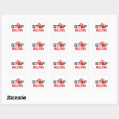 Sticker Carré Arrêter l'intimidation (Feuille)