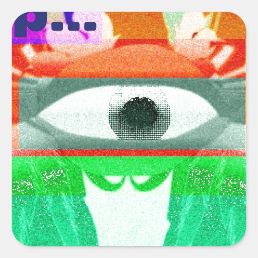 Sticker Carré Arrêtez ! (Devant)