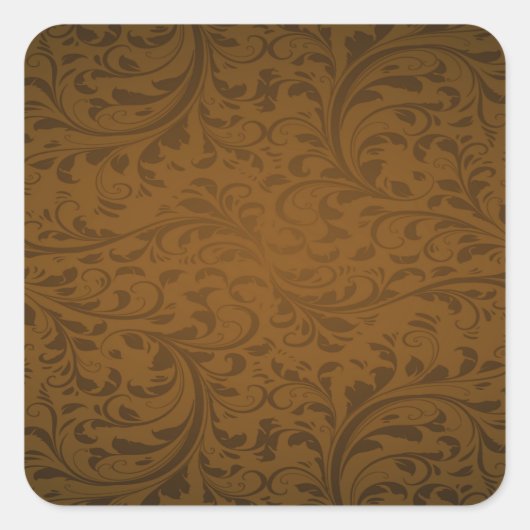 Sticker Carré Arrière - plan couleur chocolat (Devant)