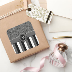 Sticker Carré Arrière - plan de boîte de chrome de Faux mini