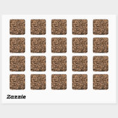 Sticker Carré Arrière - plan de café (Feuille)