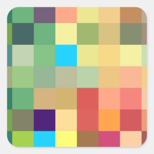 Sticker Carré arrière - plan de couleur carré abstrait