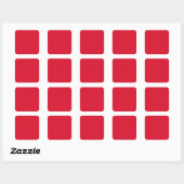 Sticker Carré Arrière - plan de fraise drôle rouge (Feuille)