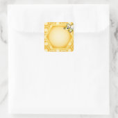Sticker Carré Arrière - plan de nid d'abeille avec une abeille (Sac)