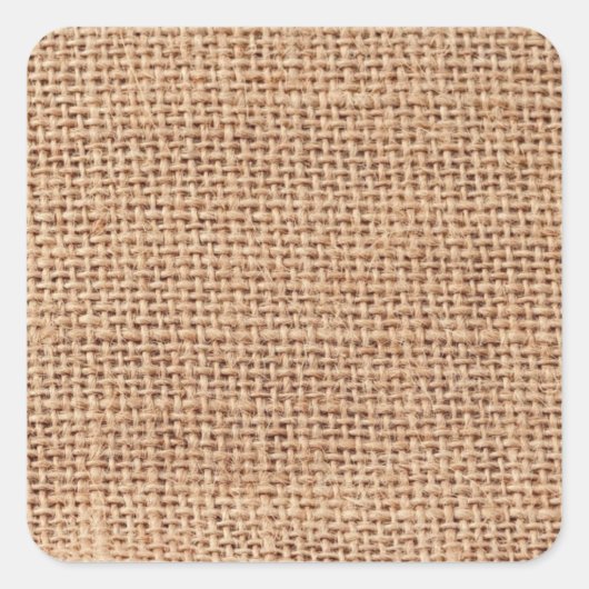 Sticker Carré Arrière - plan de sac Burlap Brown léger (Devant)