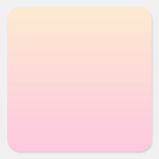 Sticker Carré Arrière - plan dégradé rose pâle et jaune (Devant)
