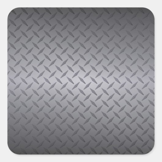 Sticker Carré Arrière - plan en acier Diamondplate noir à gris (Devant)
