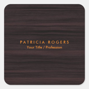 Sticker Carré Arrière - plan en bois Orange Brown Professionnel