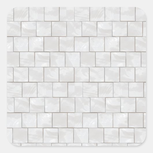 Sticker Carré Arrière - plan en marbre décoratif blanc Faux (Devant)