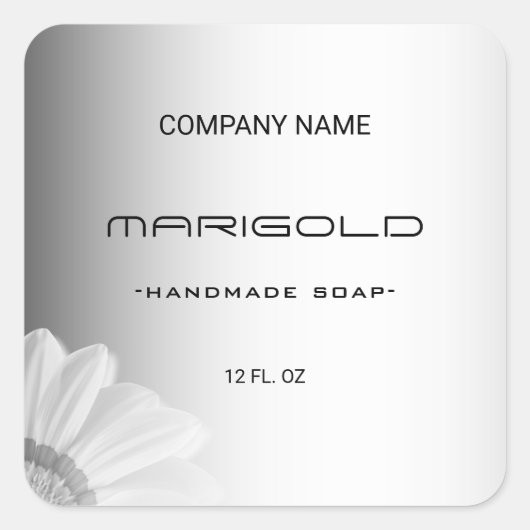 Sticker Carré Arrière - plan gris flou Fleur Gerbera floue (Devant)