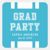 Sticker Carré Arrière - plan modifiable Couleur Varsity Graduati (Devant)