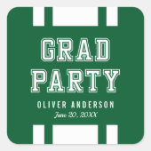 Sticker Carré Arrière - plan modifiable Couleur Varsity Graduati (Devant)