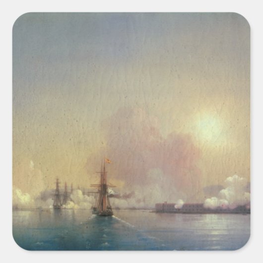Sticker Carré Arrivée à Sebastopol Bay, 1852 (Devant)