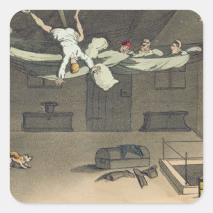 Sticker Carré Arrivée - et de nouveau, assiette de "L'Avent